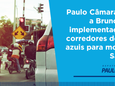 Paulo Câmara indica a Bruno Reis a implementação dos corredores de faixas azuis para motos em Salvador